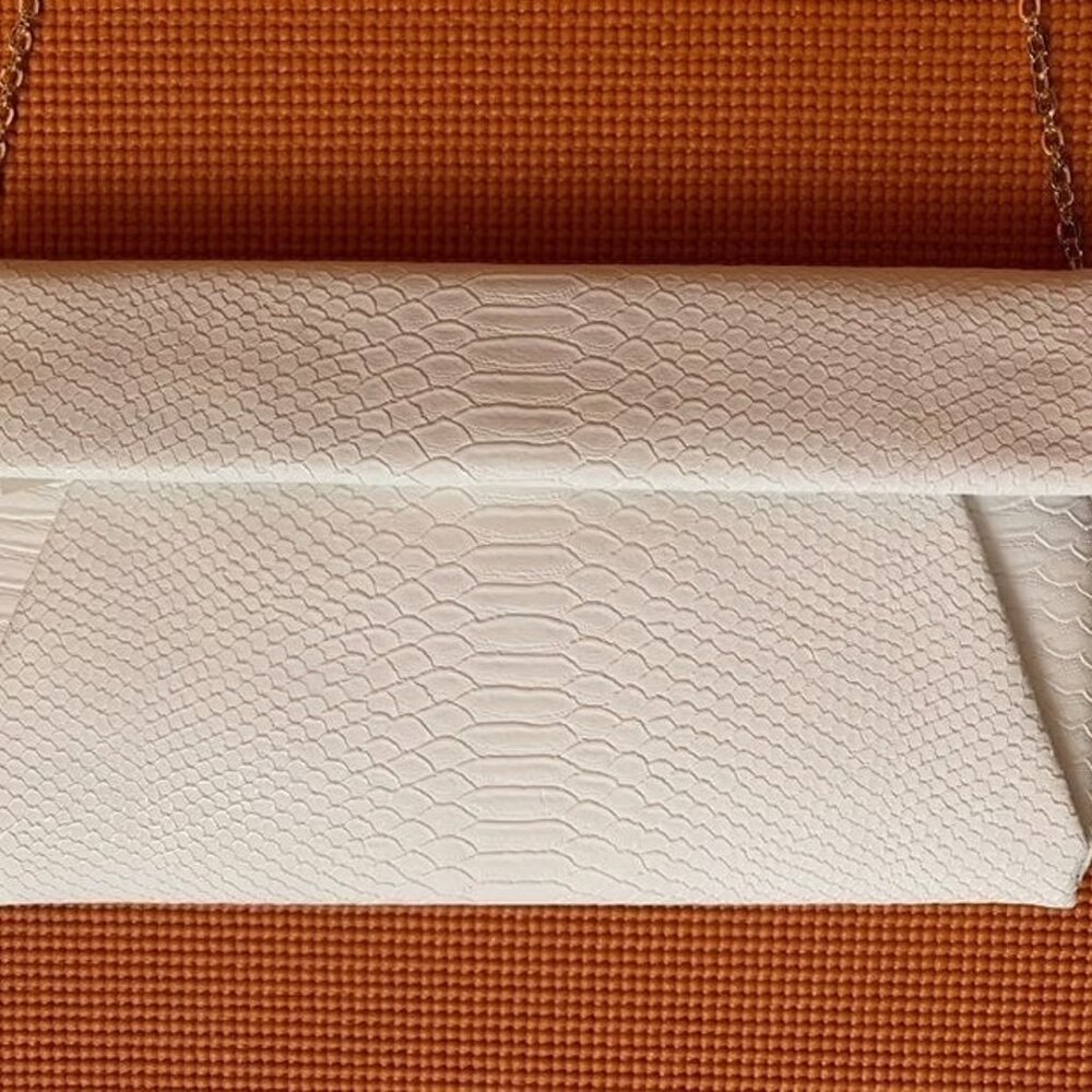 Sleek White purse clutch / crossbody